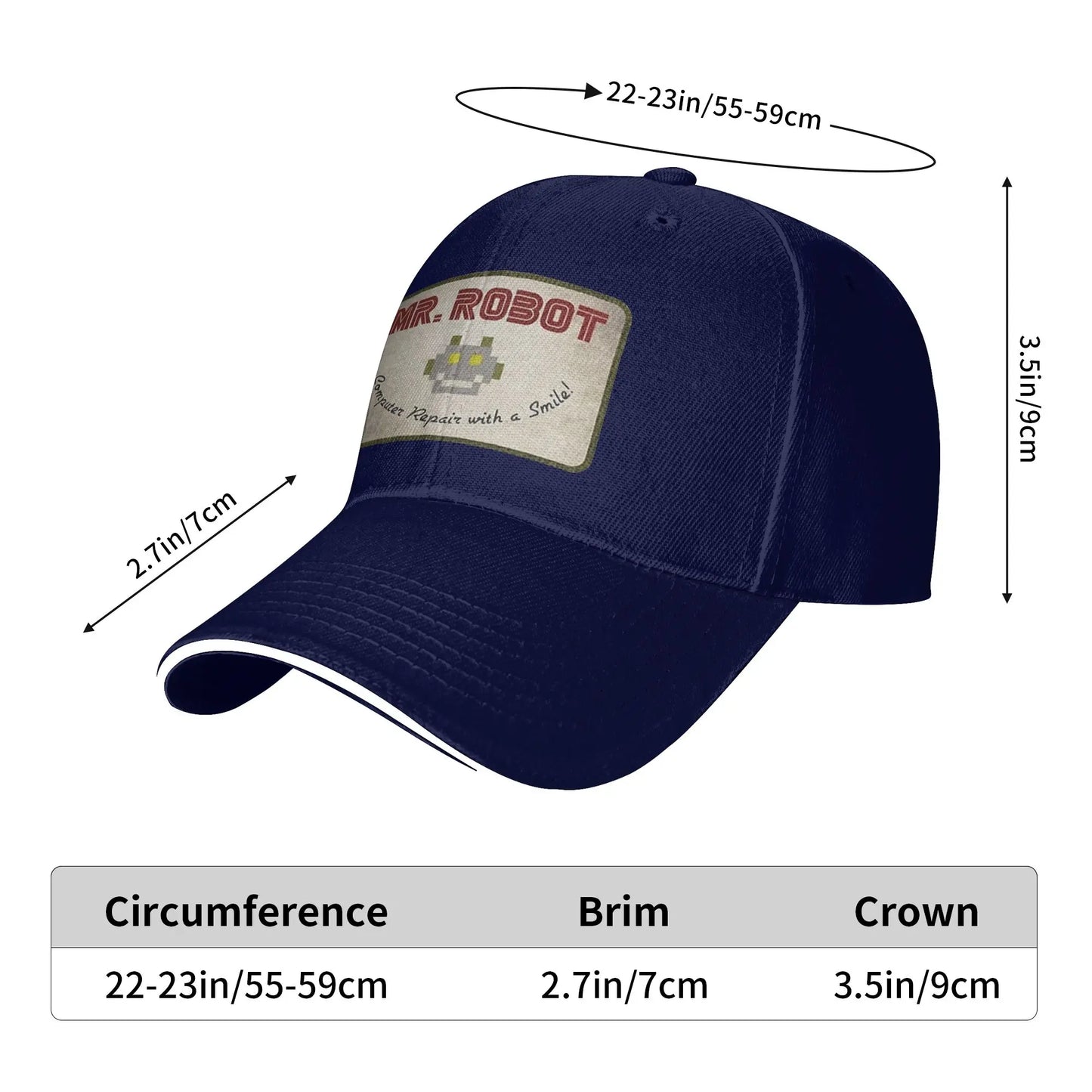 Mr. Robot Computer Repair Smile Baseball Cap