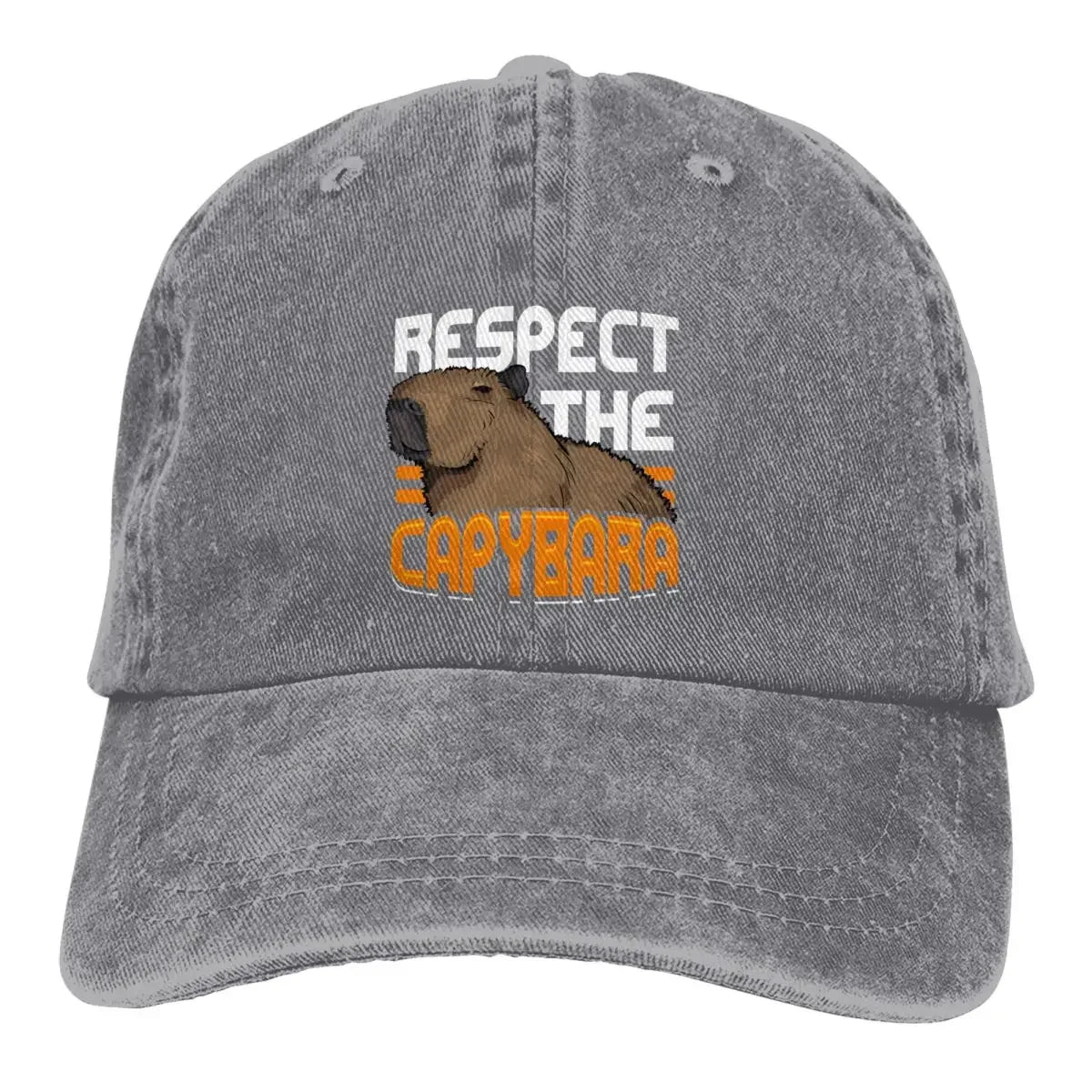 Pure Color Dad Hats Respect The Capybara Baseball Caps