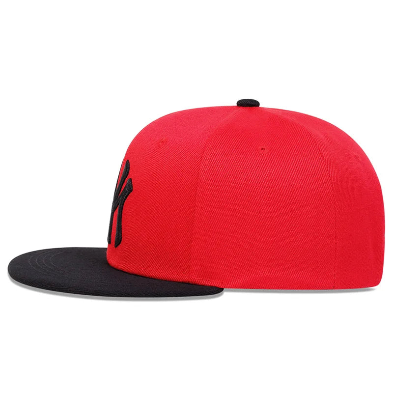 Unisex Letter Embroidery Snapback Caps Hip-hop Hats Outdoor