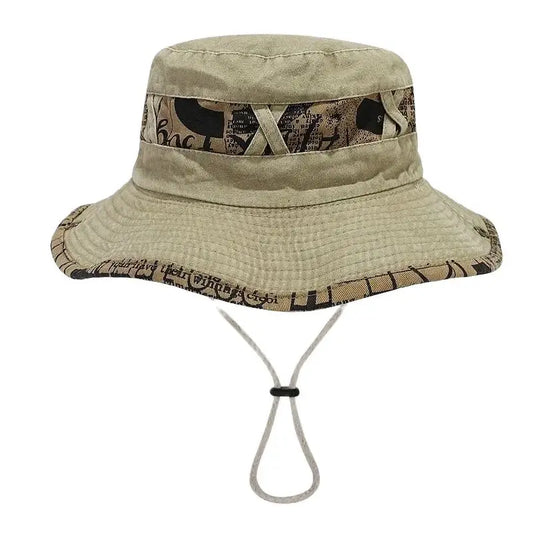 Four Seasons Cotton Letter Embroidery Pattern Bucket Hat