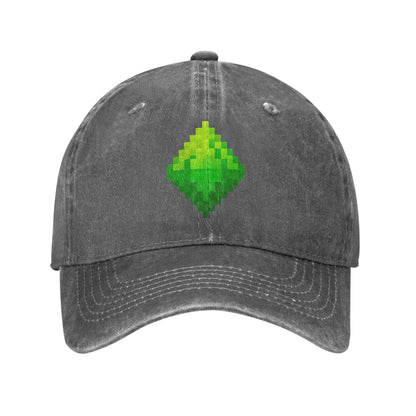 Summer The Sims 4 - Plumbob Diamond Gem 8bit Baseball Cap