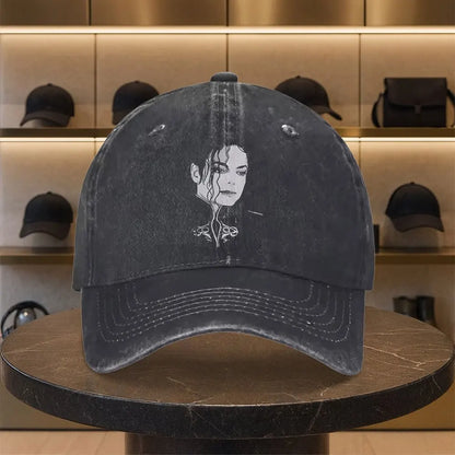 Iconic White Face Print Baseball Cap