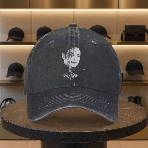 Iconic White Face Print Baseball Cap