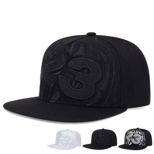 Unisex 23 Basketball Letter Embroidery Hip-Hop Hats Snapback Caps Baseball Caps Sunscreen Hat