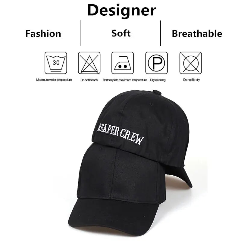 Unisex Rear Seal REAPER CREW Embroidery Baseball Caps
