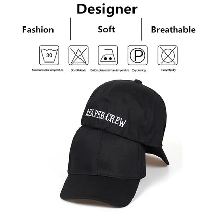 Unisex Rear Seal REAPER CREW Embroidery Baseball Caps