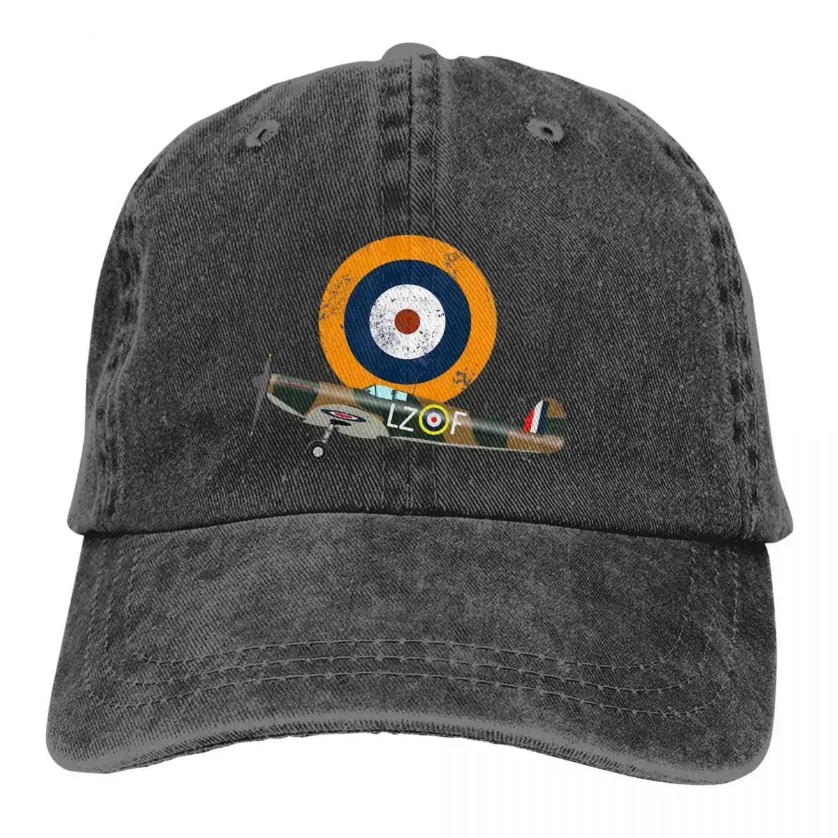 Supermarine Spitfire RAF WW2 Aircraft Plane Flugzeug MKI Delete Baseball Cap Men
