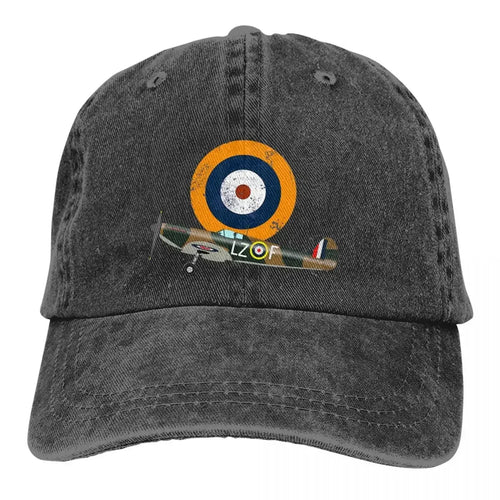 Supermarine Spitfire RAF WW2 Aircraft Plane Flugzeug MKI Delete Baseball Cap Men