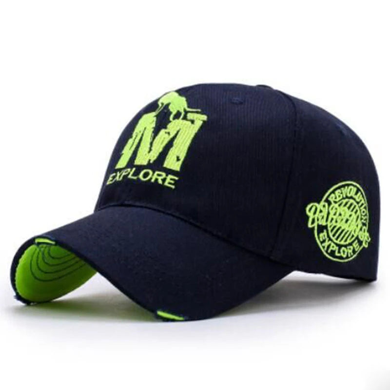 Explore M Wolf Embroidered Baseball Cap