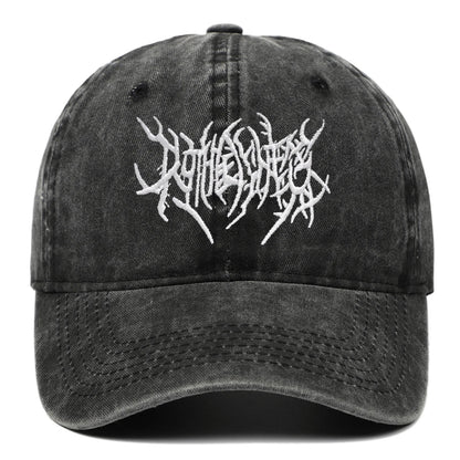 Fashion Washed Baseball Caps for Men Women Goth Rock Embroidered Casual Cap