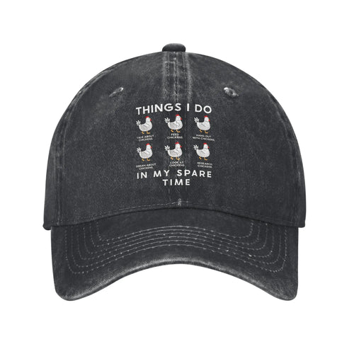 Things I Do in My Spare Time Chicken Lover Baseball Cap