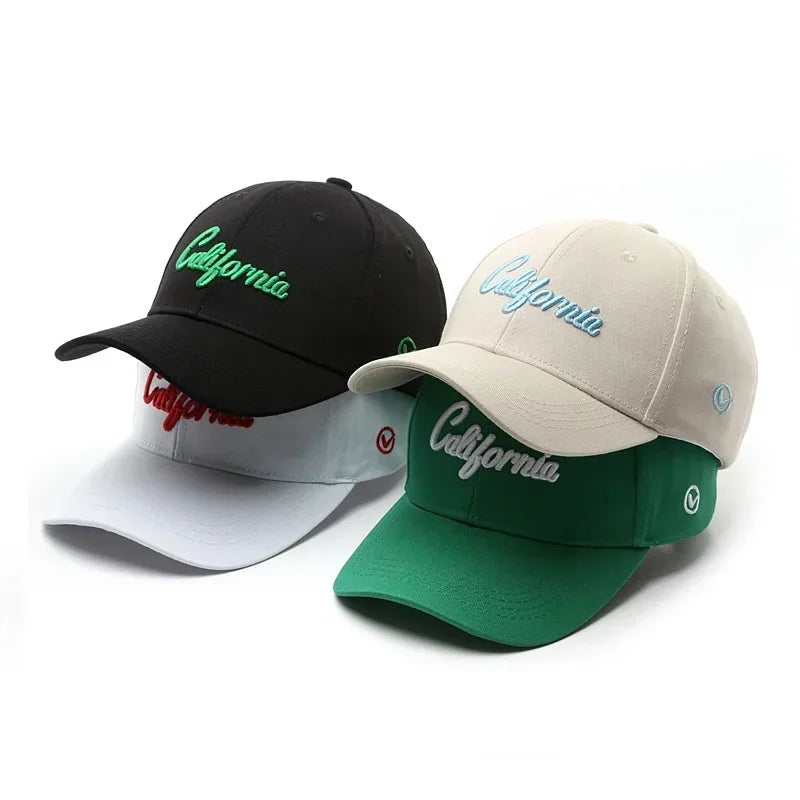 New Mens Baseball Cap 3D California Embroidery Dad Hat Green