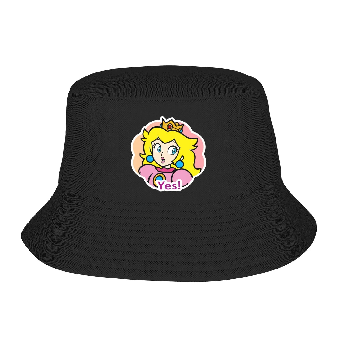 Teen Bucket Hat Super Marios Princess Peach Picnic Headwear Foldable