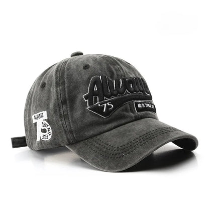 Retro Baseball Cap With 3D Embroidery “Always”