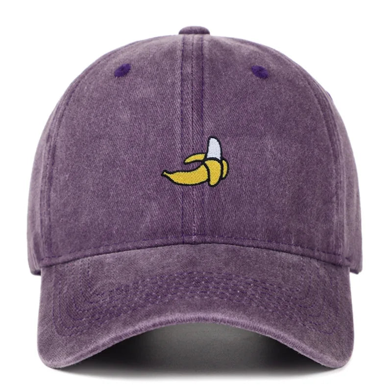 Banana Embroidered Baseball Hats For Men Women