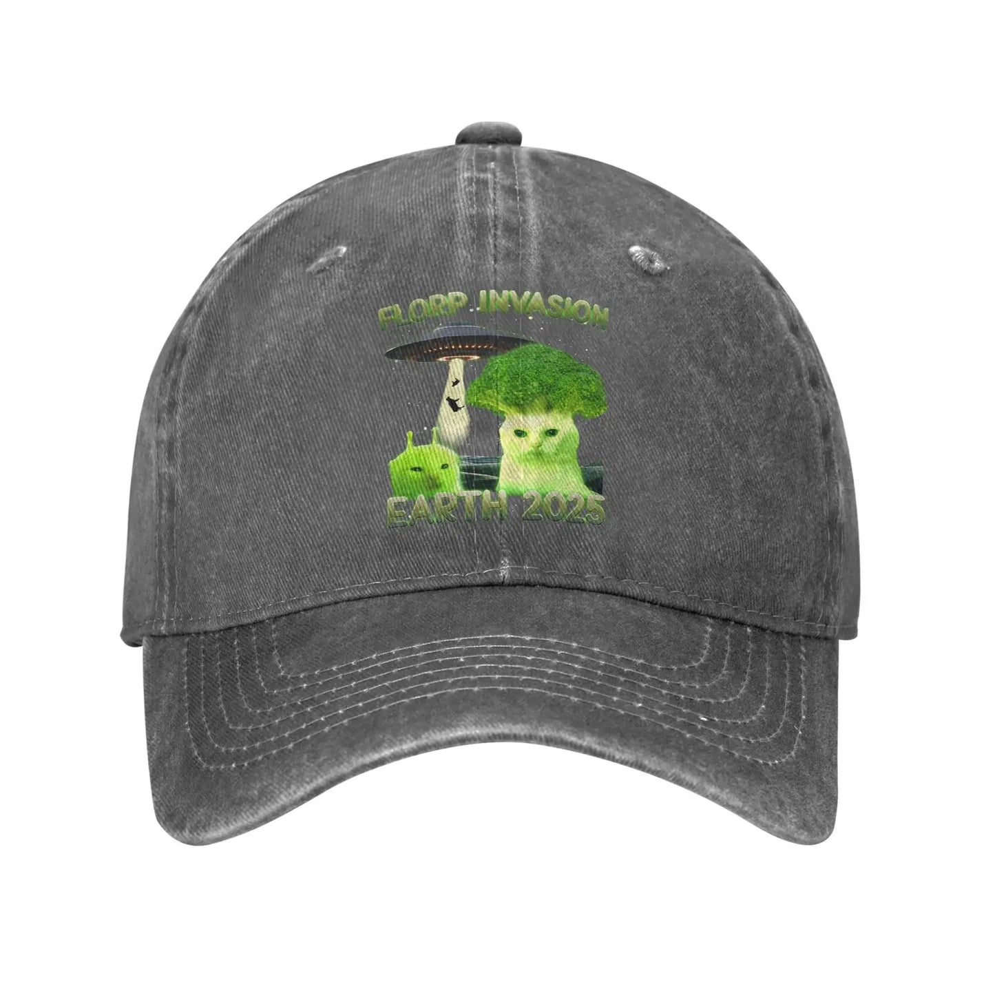 Summer Funny Alien Brainrot Cat Dank Meme Baseball Cap
