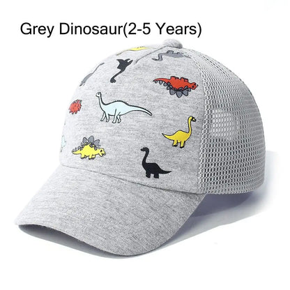 Adjustable Baseball Hat Dinosaur Printed Quick Drying Mesh Baseball Hat