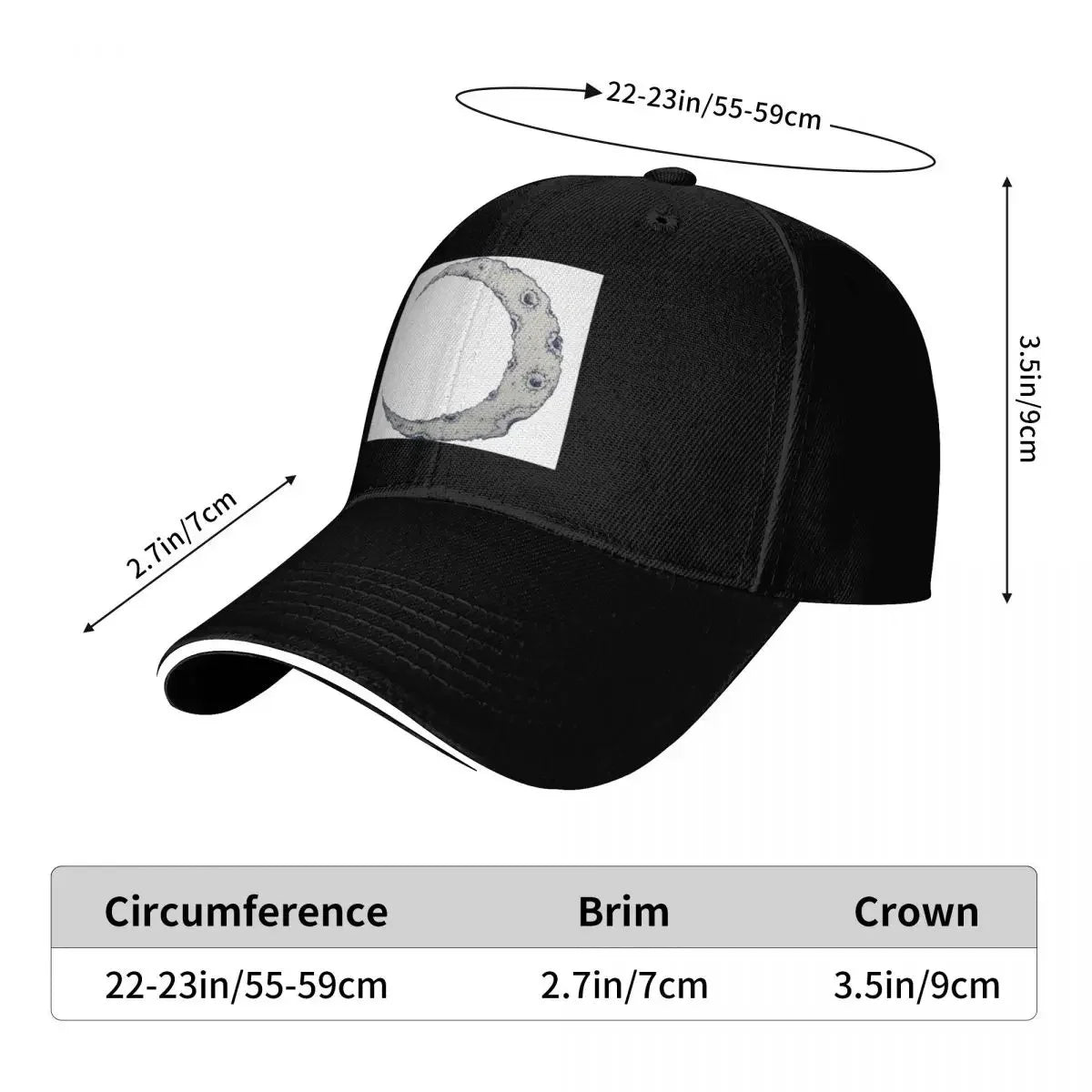Grey Moon Baseball Cap