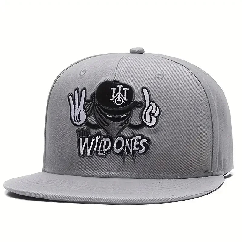 Unisex Embroidered Ninja Letter Hip-hop Snapback Cap