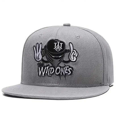 Unisex Embroidered Ninja Letter Hip-hop Snapback Cap