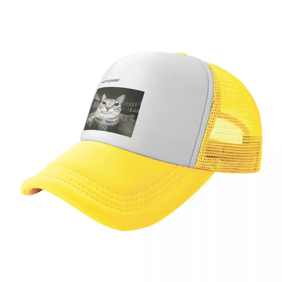 Wait I'm Goated Cat Mesh Baseball Cap