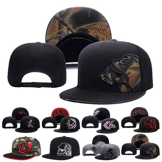 Unisex Helmeted Man Embroidery Hip-hop Hats Snapback Caps Baseball Caps