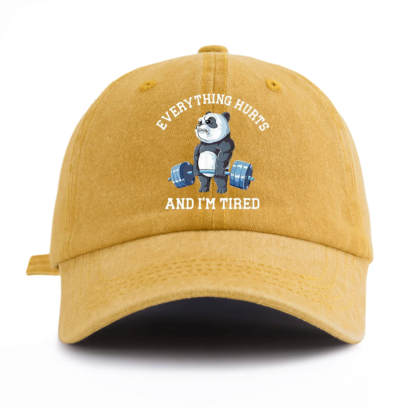 PANDA Print Washed Baseball Cap For Adults