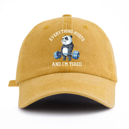 PANDA Print Washed Baseball Cap For Adults