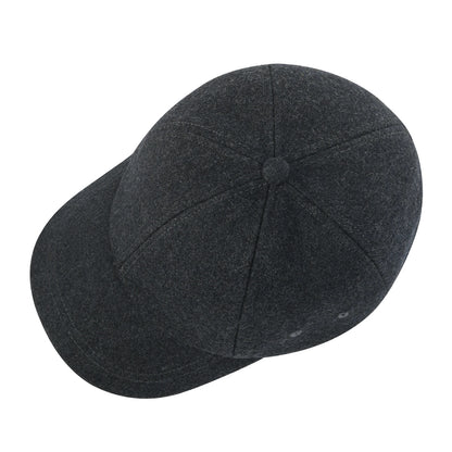 Wool Tweed Baseball Cap Casual Style Soft Unstructured Hat