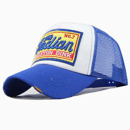 Streetwear Letter Embroidery Mesh Dad Baseball Cap Fashion Snapback Hip Hop