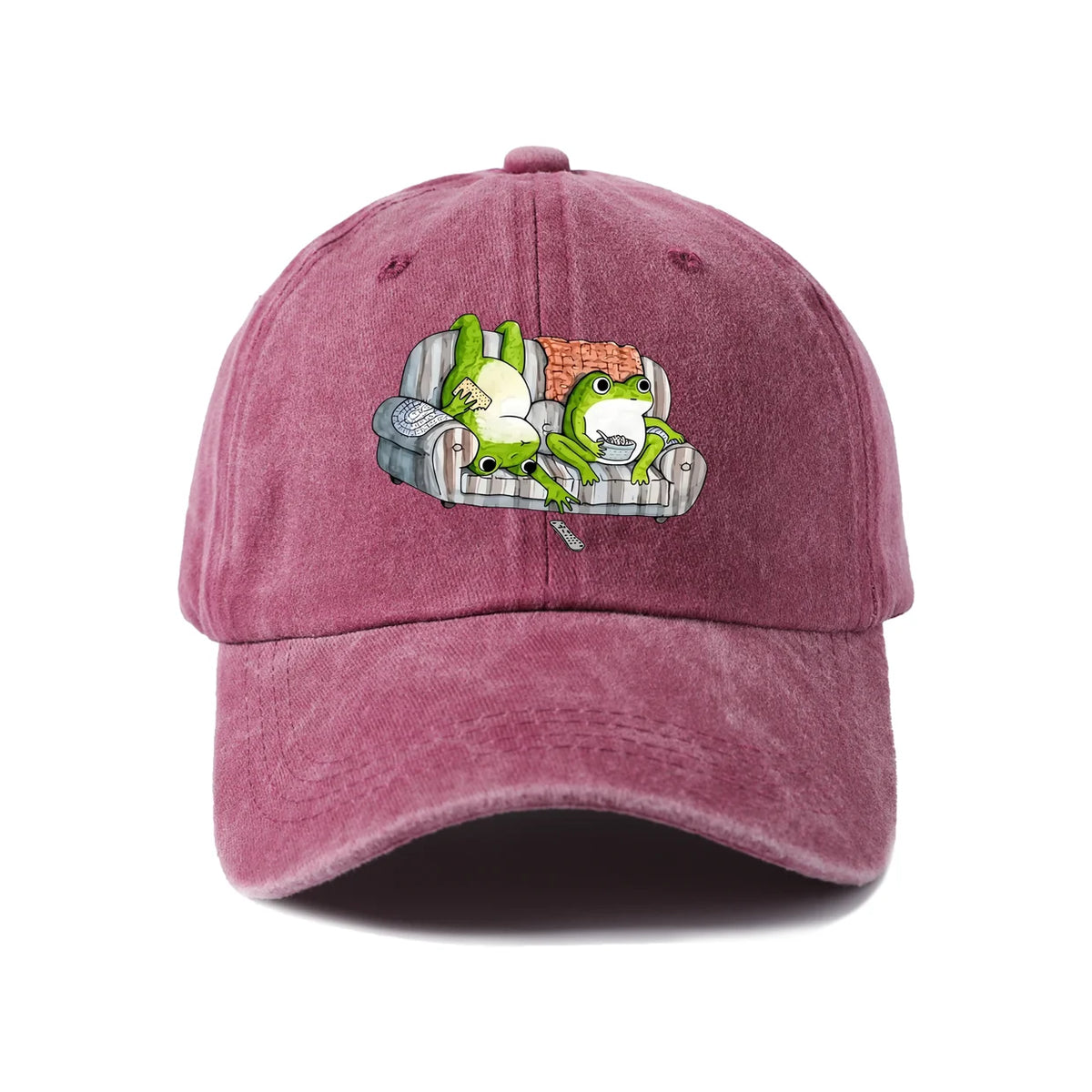 Bookish Frog Character Graphic Baseball Cap