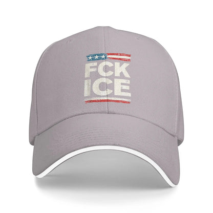 Retro Vintage F ICE US Flag Distressed Baseball Cap