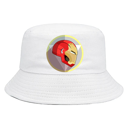 Marvel Iron Man Bucket Hat Casual Graphic Vintage Cartoon Beach Panama Hats
