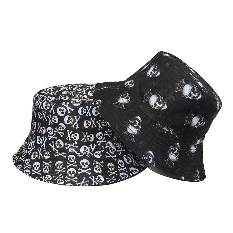 Fashionable Ghost Head Hole Head  Fisherman Hat Bucket Hat