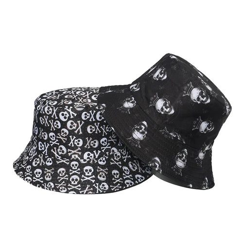Fashionable Ghost Head Hole Head  Fisherman Hat Bucket Hat