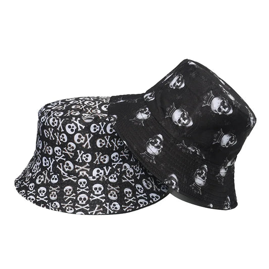 Fashionable Ghost Head Hole Head  Fisherman Hat Bucket Hat