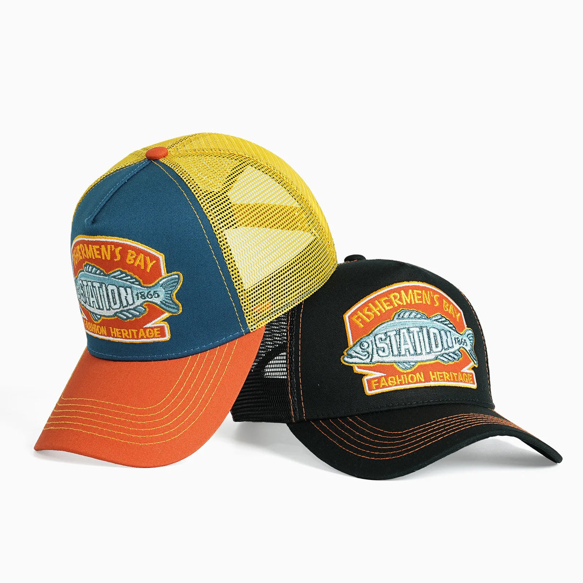 Embroidered Fishing Baseball Cap