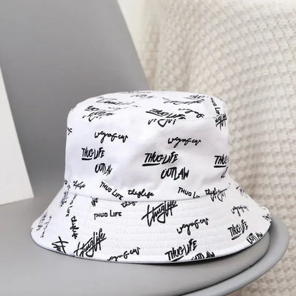 Unisex Style Trendy Versatile Double-Sided Printed Fisherman Hat