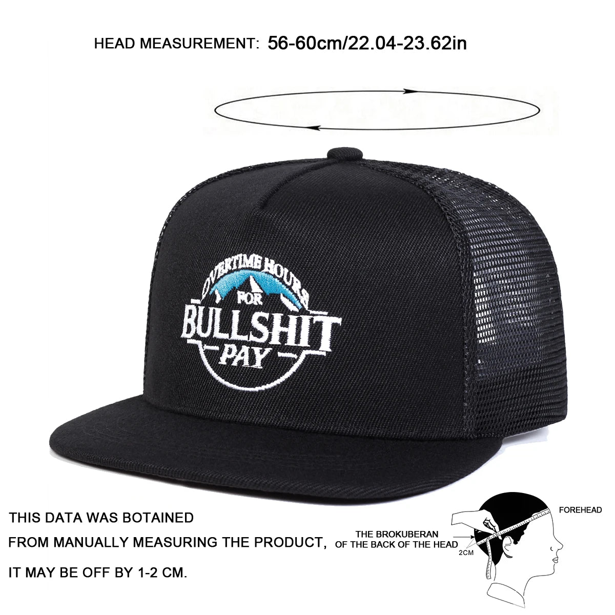 Unisex BULLSHIT PAY Embroidery Hip-Hop Hats Snapback Caps Baseball Caps