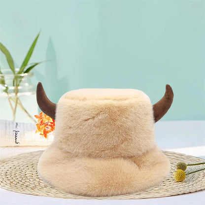 Warm Faux Fur Bucket Hats for Unisex Stylish Winter Headwear with Ear Flaps