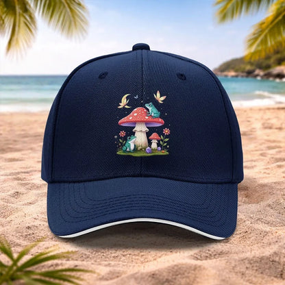 Cute Frog Mushroom Baseball Cap