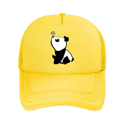 Cute Panda Print with Cute Panda & Heart Baseball Cap