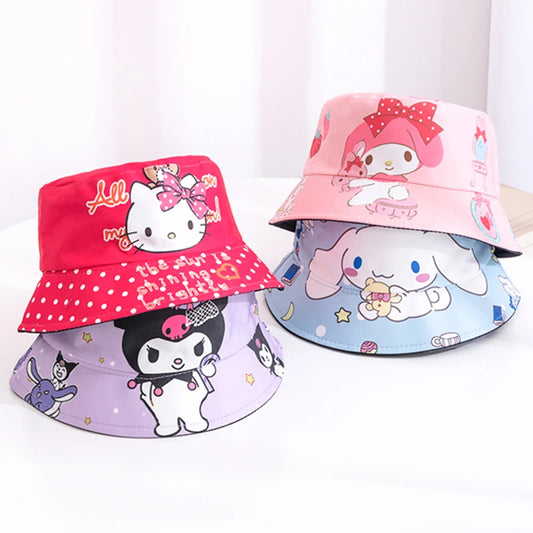 New Children's Sanrio Hello Kitty Kuromi Bucket Hat