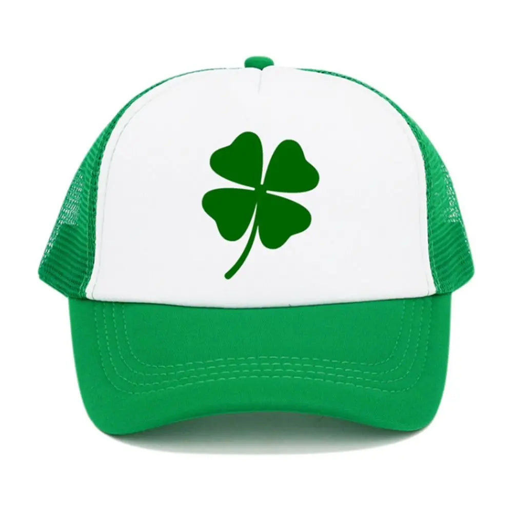 New Green Velvet Clover Shamrock Hat Breathable Sunshade Baseball Cap
