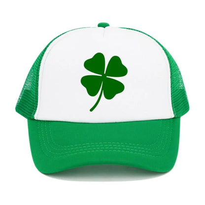 New Green Velvet Clover Shamrock Hat Breathable Sunshade Baseball Cap