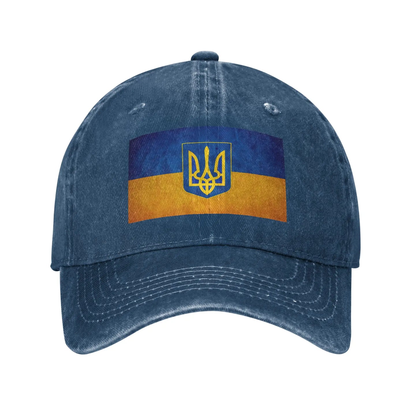 Ukraine Flag Washed Baseball Cap