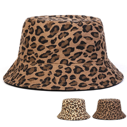 Unisex Leopard Print Personality Bucket Hats Fishermen