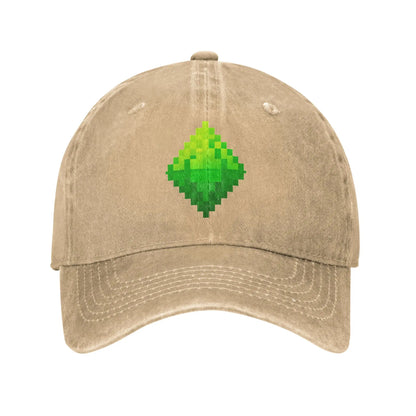 Summer The Sims 4 - Plumbob Diamond Gem 8bit Baseball Cap
