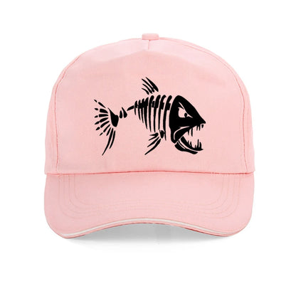Cartoon Fish Bones Baseball Cap