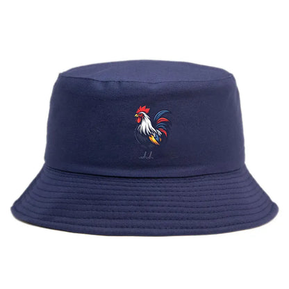 Rugby Coq Mascotte France Bob Chapeau Man Woman Reversible Bucket Hat